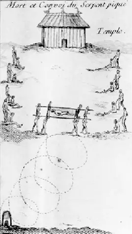 Mort et convoi du Serpent Pique, 1758