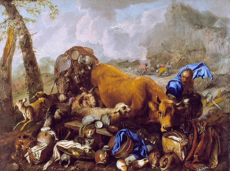 Noahs Sacrifice After The Deluge by Giovanni Benedetto Castiglione