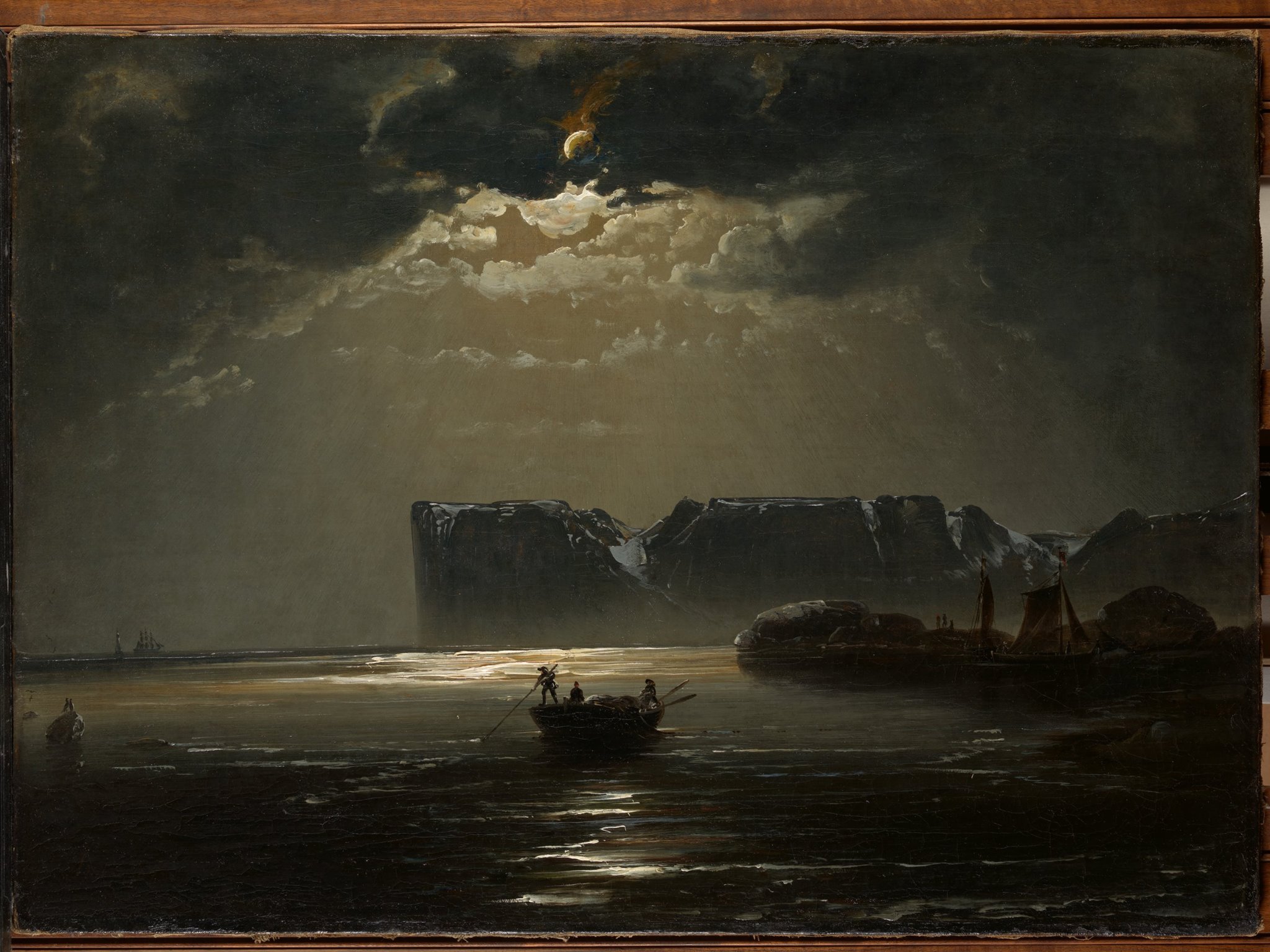 Peder Balke (Norwegian, 1804-1887), Nordkapp i måneskinn:The North Cape by Moonlight (1848) Oil on canvas Oslo, private collection