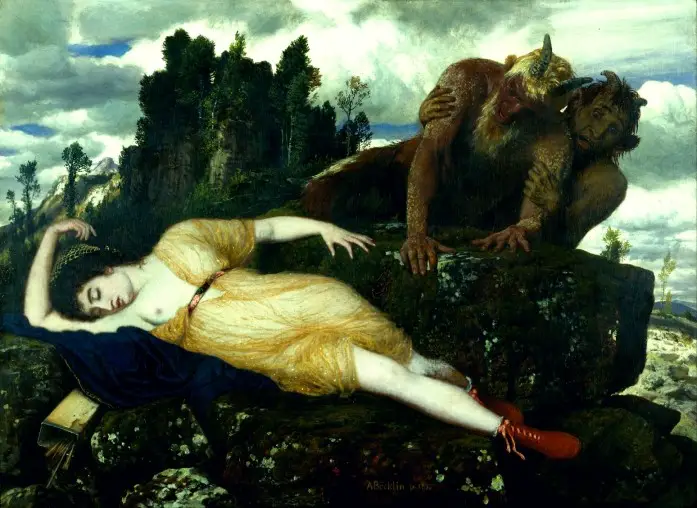 Arnold_Böcklin _-_ Sleeping_Diana_Watched_by_Two_Fauns _-_ Googl