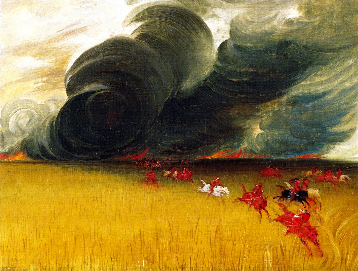 George-Catlin-xx-Prairie-Meadows-Burning-xx-Smithsonian-American-Art-Museum