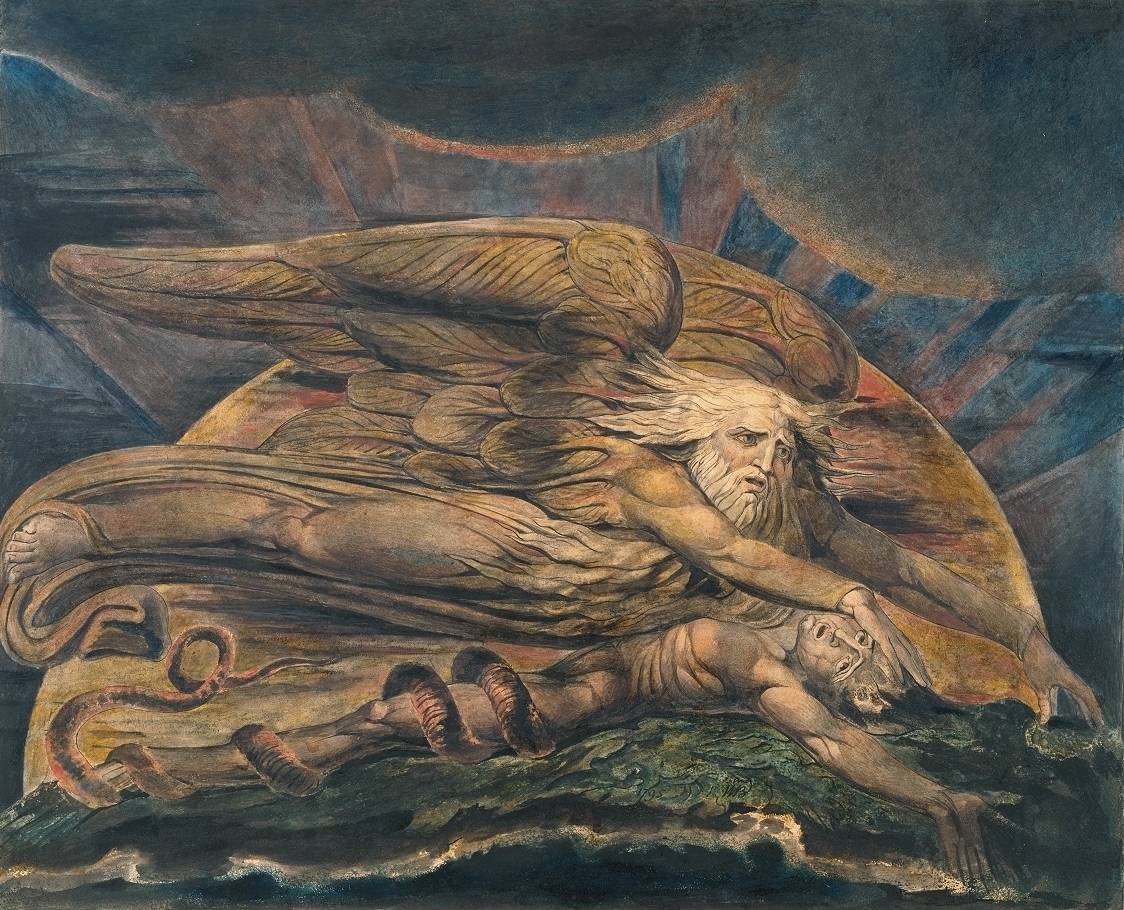 Elohim Creating Adam 1795/circa 1805 by William Blake 1757-1827