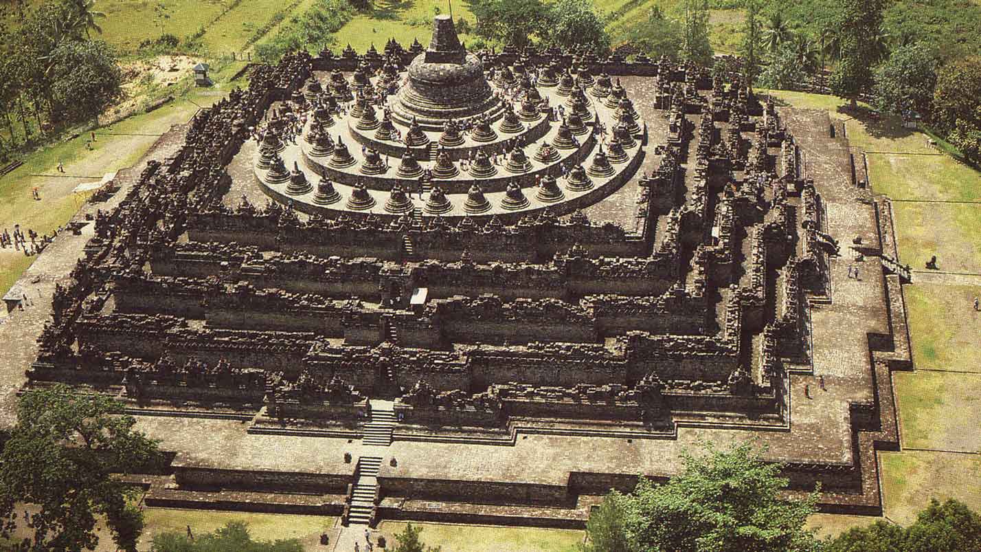 Borobudur-temple-view-from-top
