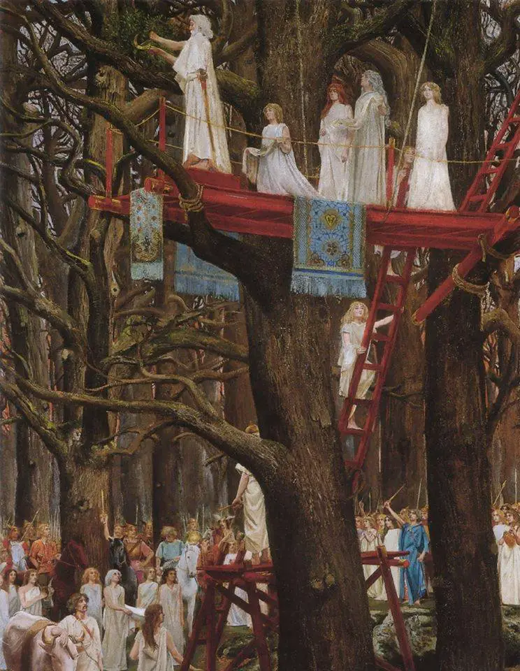 Henri Paul Motte, Druids Cutting the Mistletoe on the Sixth Day of the Moon