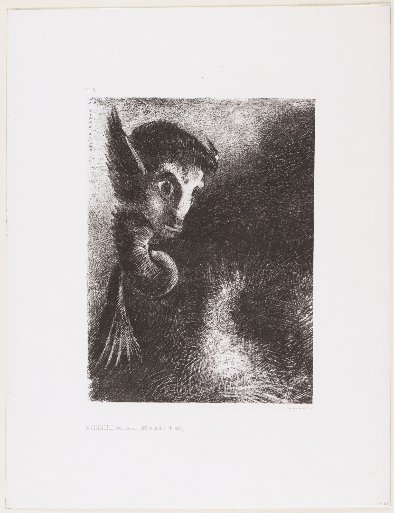 Odilon Redon. The Chimera Regarded All Things with Terror 1886