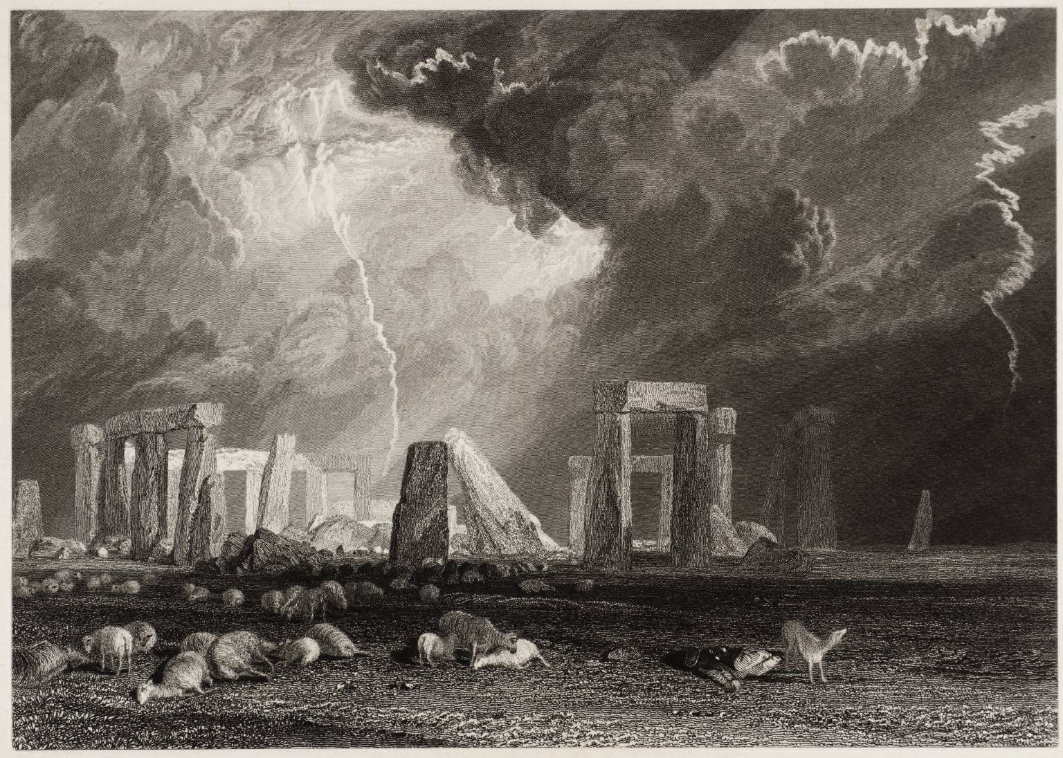 Stone Henge, Wiltshire, engraved by Robert Wallis 1829 by Joseph Mallord William Turner 1775-1851