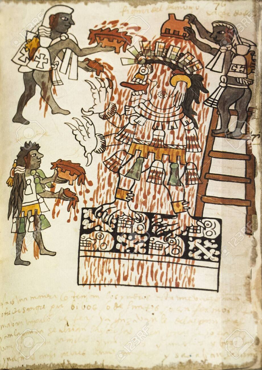 Sheet of Facsimile book of Actec Codex Tudela