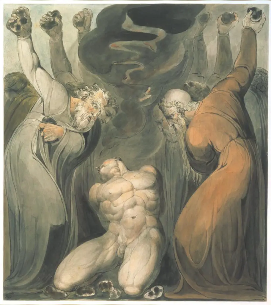 The Blasphemer c.1800 by William Blake 1757-1827