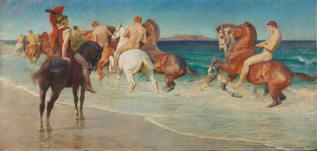 William_Calderon_-_On_the_Sea-Beat_Shore,_Where_Thracians_Tame_Wild_Horses_from_Alexander_Pope,_Homer's_Iliad_-_MU-29_-_Auckland_Art_Gallery